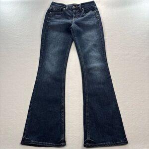 Silver Jeans Suki Bootcut Womens 27x33 Dark Blue Stretch Denim Mid Rise Boot EUC